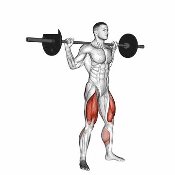 Démo animée : jump squat avec barre