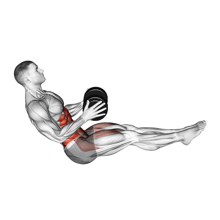 Animated demo of the dumbbell russian twist